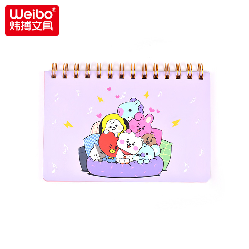 Weibo Cartoon Office Notebook, Cute student coil notebook, Portable loose-leaf planner, Wholesale stationery notebook pic 5