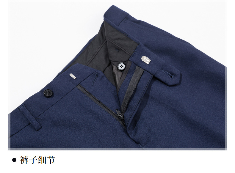 男士商务西服套装宝蓝黑色房地产销售教师工作服职业正装高端西装详情24