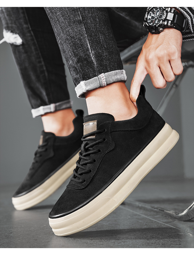 男鞋2024新款秋季复古休闲工作上班鞋子韩版百搭男士运动板鞋大码详情19