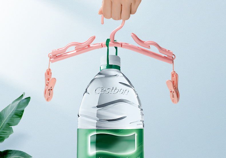 Travel folding clothes hangers, multi-purpose small and compact drying clothes hangers for business trips, hotels, Tours and outings, and convenient for carrying sock clips pic 10