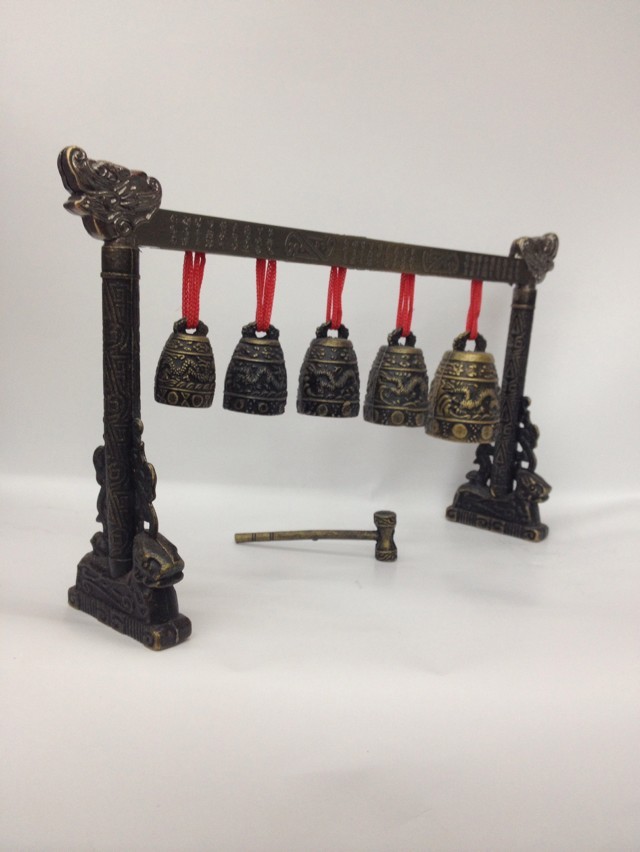 Handicrafts, antique-style Musical Instruments, chime bells, retro bronze wares, percussion instruments, single-layer chime bells, double-layer chime bells pic 2