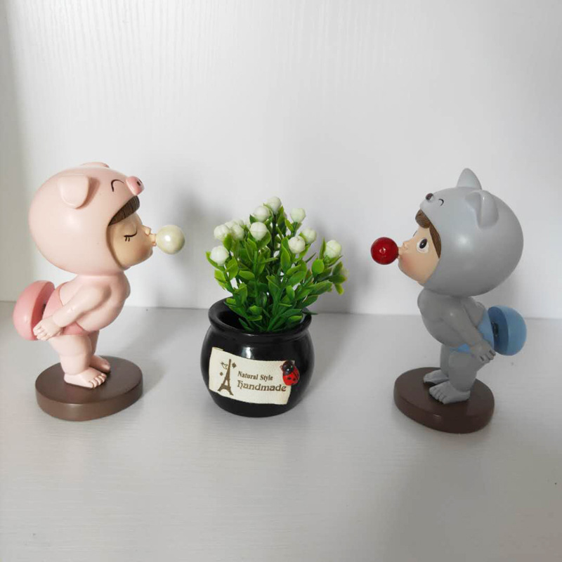 Auspicious fruit artificial flower potted plant decoration, car figurine matching, creative handcrafted car decoration pic 7