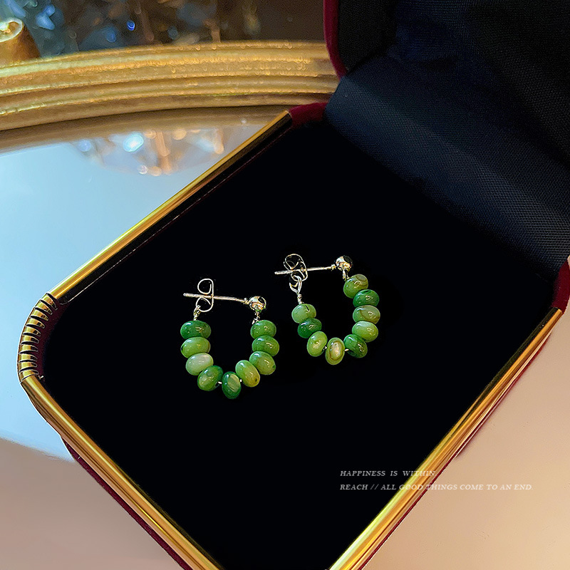 925银针法式复古爱心珍珠耳环女气质高级感ins风耳钉网红耳饰批发详情5