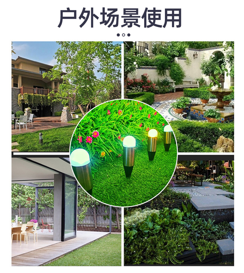 New solar lawn lamp, outdoor garden park decoration, courtyard atmosphere solar column head lamp pic 8