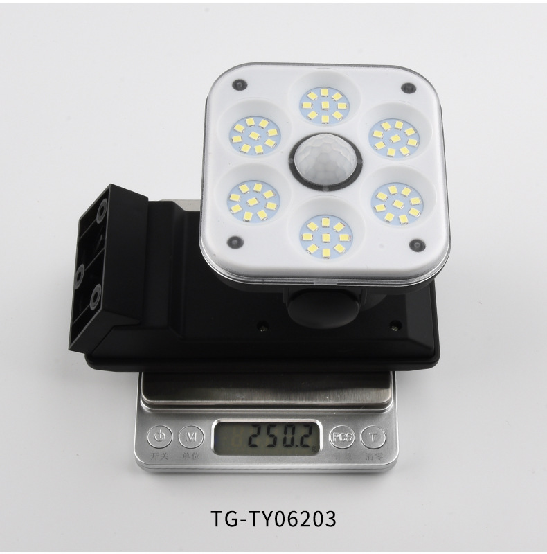 The new integrated 32LED solar wall lamp can rotate 180 degrees and is a human-sensing outdoor courtyard lighting lamp pic 21