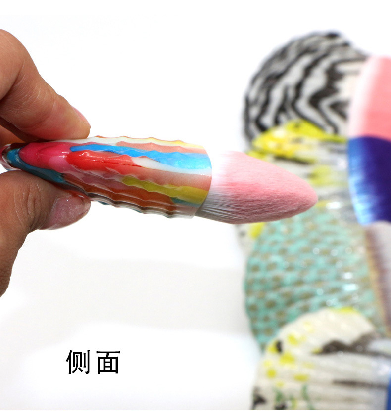 Factory direct sales of cross-border fan-shaped shell-shaped foundation brushes, single multi-functional semi-circular blush brushes and beauty brush tools pic 20