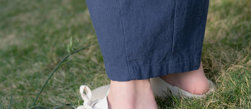 New Spring/Summer 2023 artistic and retro loose linen drape casual pants pic 13
