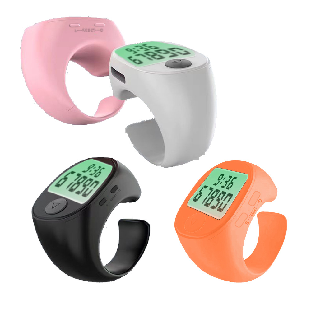 Finger silent counter clock with LED light, counting the flow of people, silent ring counter gift box pic 9