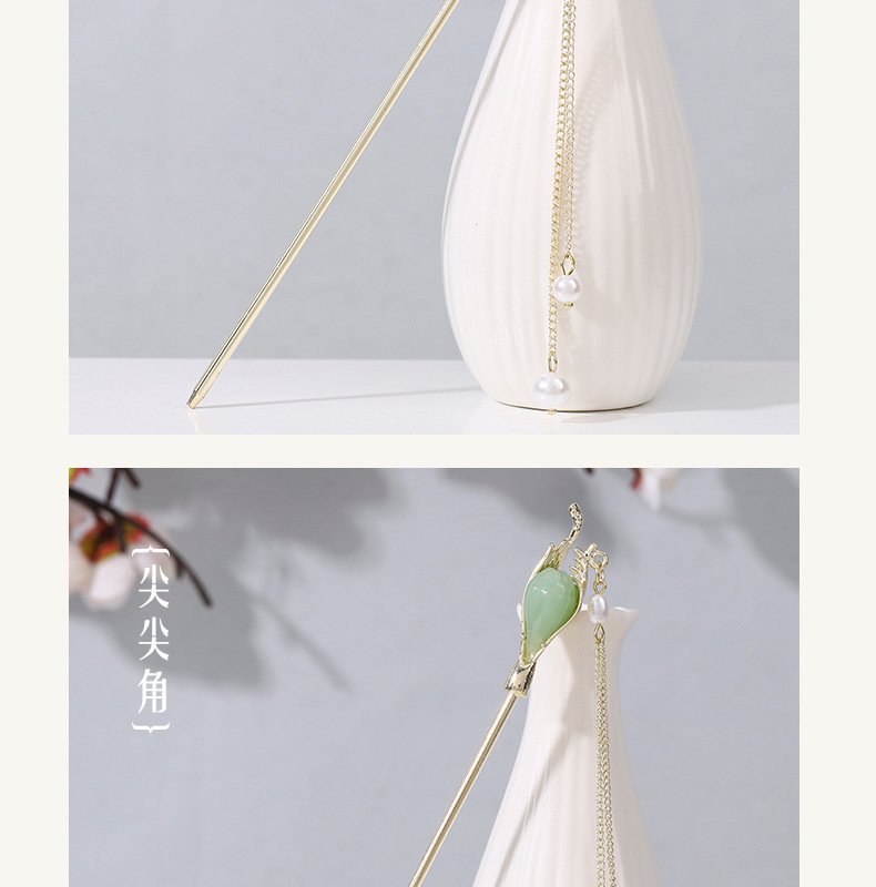 Ancient-style hairpins, coiled hair, pearl hairpins, versatile for daily use, simple Hanfu, magic stick hairpins, Chinese-style headwear and hair accessories for women pic 13