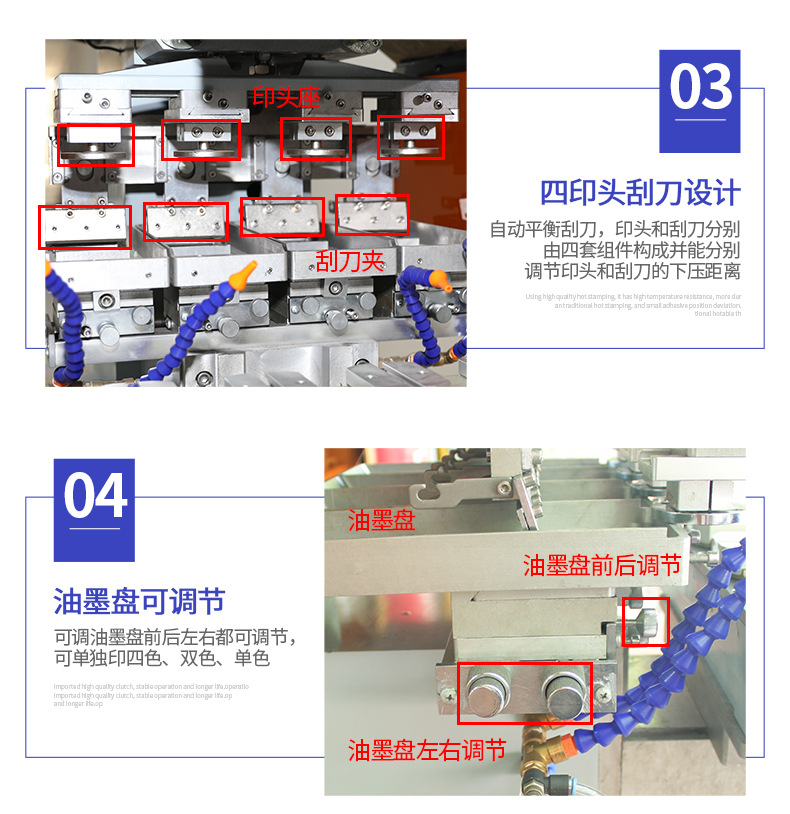 Zhongyong SYZ-150-4 four-color pneumatic pad printing machine, coding machine, ink pattern printing machine, rotary pad printing machine pic 13