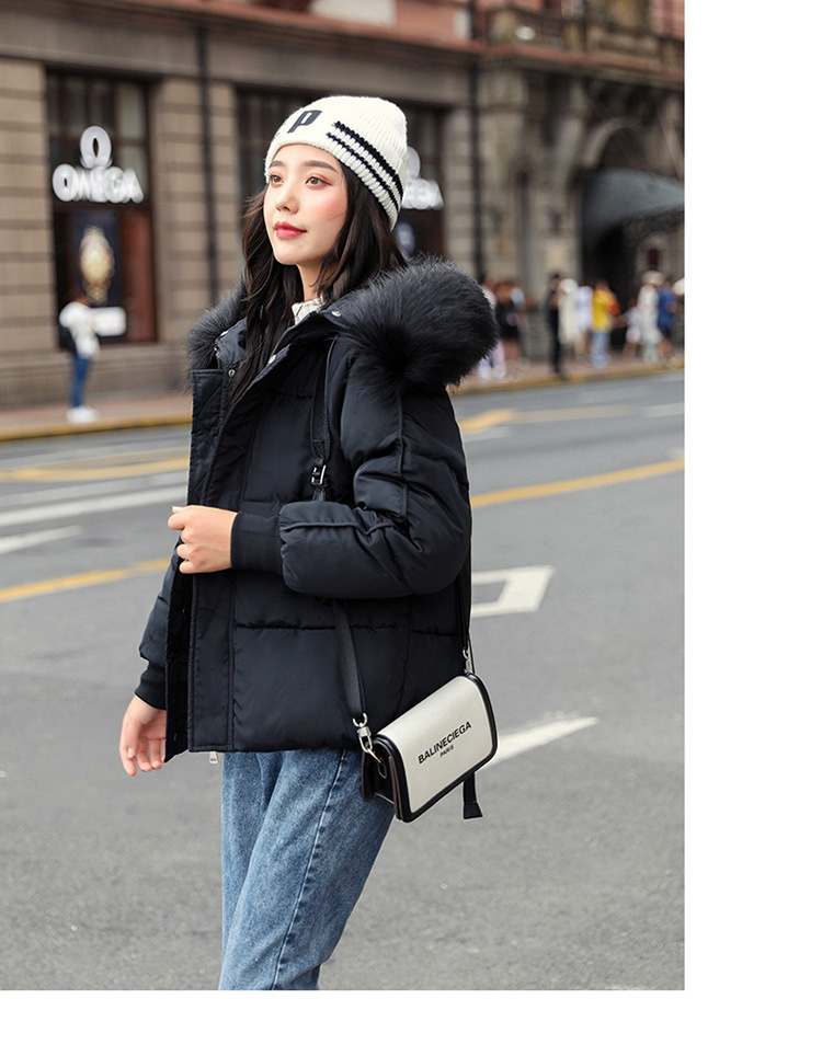 New winter cotton-padded jacket, thickened cotton-padded jacket, down cotton-padded jacket for women, short Korean-style fitted hooded bread jacket pic 21