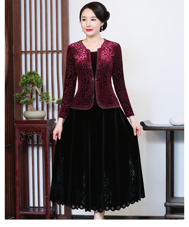 Chenwei wei terciopelo otoño top de las mujeres tamaño más grande slim slim barriga vestido de la madre 2022 nueva camiseta de las mujeres pic 3