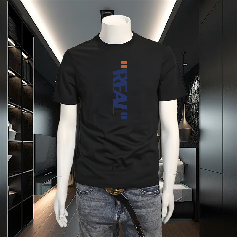 Verano 2024 new pound algodón camiseta manga corta cuello redondo tallas grandes hombre moda joven moda hombre media manga legging pic 10