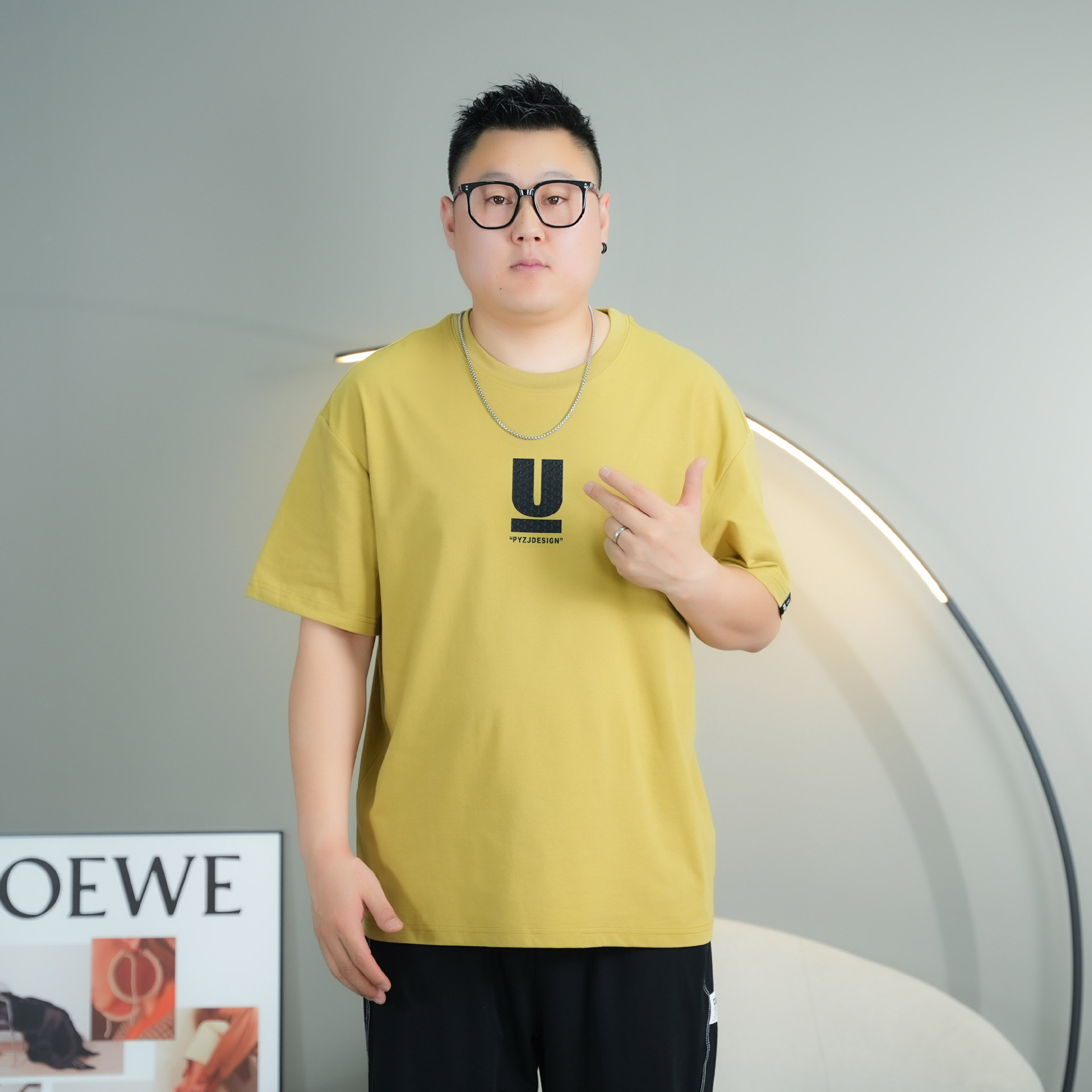 胖蝈蝈大码短袖男款夏季宽松大码t恤男加肥加大男士休闲子半袖详情21