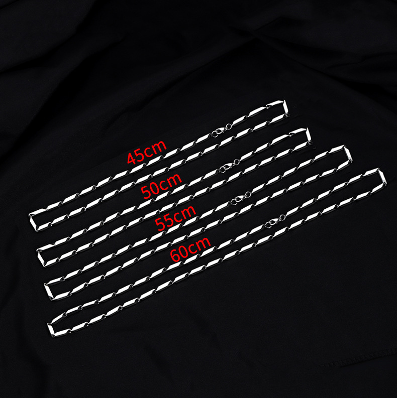 项链男潮嘻哈锁骨链男士轻奢小众设计高级感钛钢毛衣链子男生颈链详情5