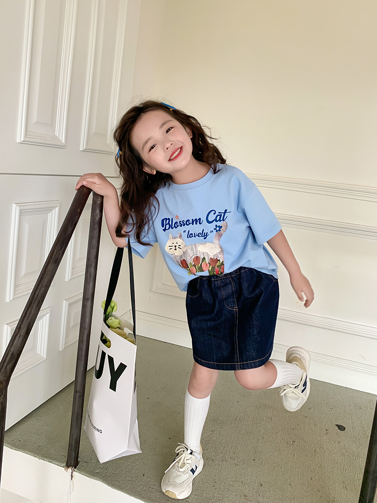 艾摩贝贝2023夏新款童装男女童宝宝可爱T恤儿童数码印花卡通短袖详情37