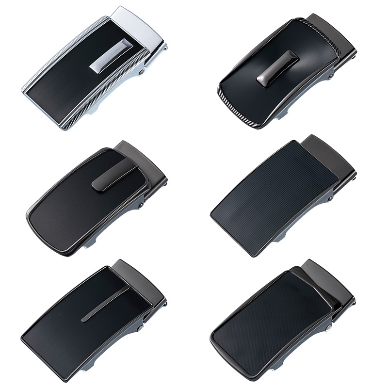 爆款男士平滑皮带扣锌合金五金胶片板扣配33mm打眼皮带批发详情16