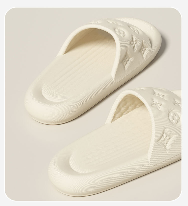 高级感时尚凉拖鞋女夏天拖鞋踩屎感厚底浴室防滑防臭小花eva拖鞋详情11