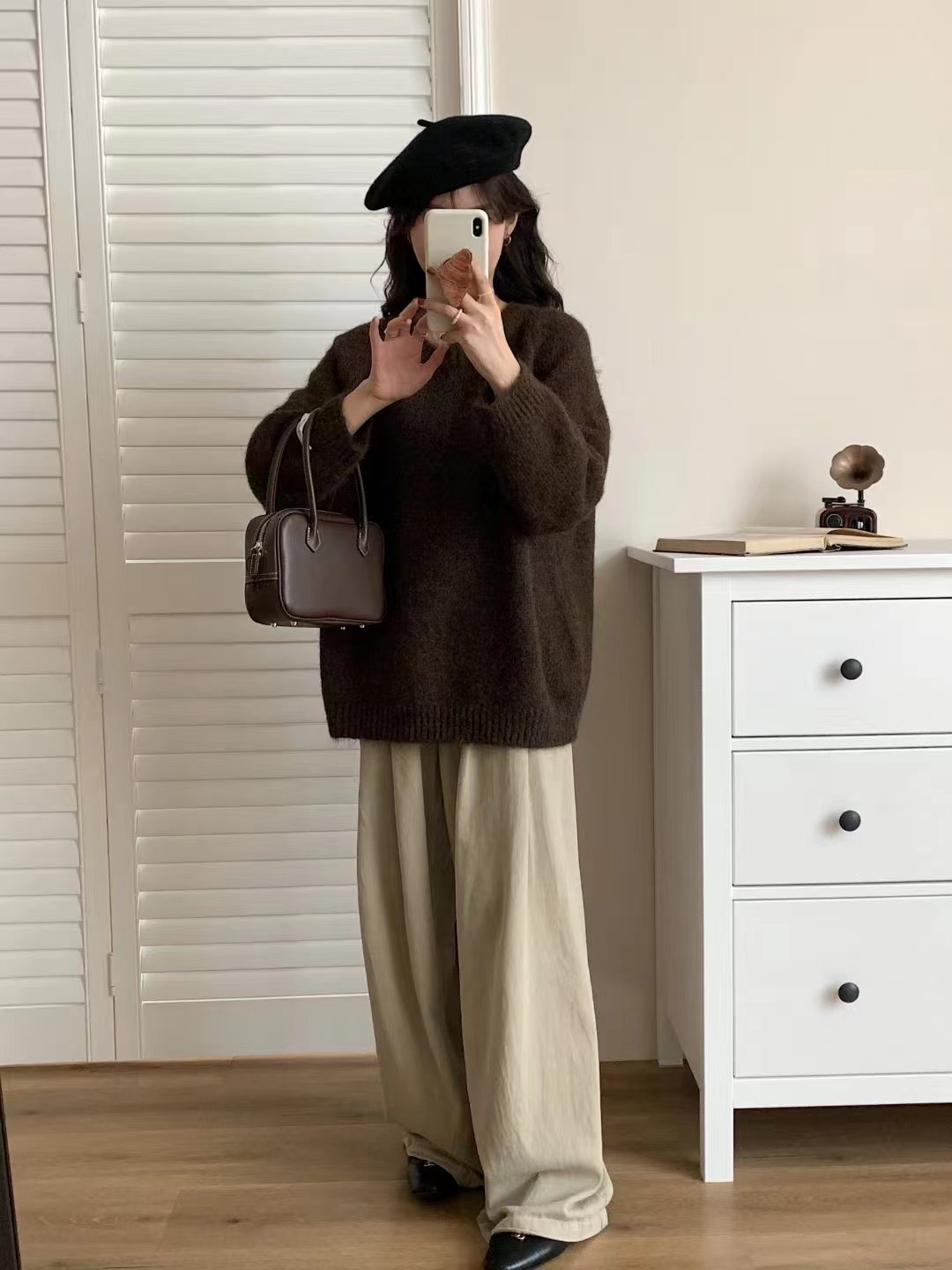 Korean autumn and winter soft, loose and laid-back round-neck sweater for women, fashionable and elegant, thickened knitted sweater with wool pic 67