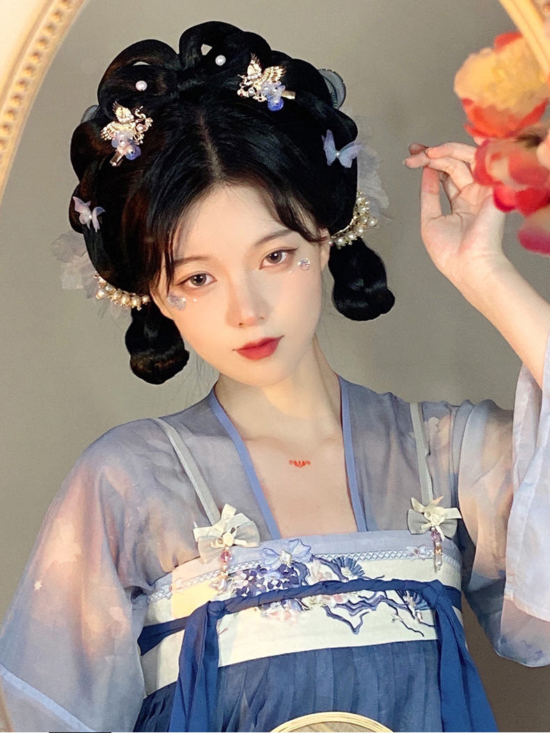 古装汉服假发包一体式发箍全头套古风唐制造型新手盘发发髻垫发包详情1