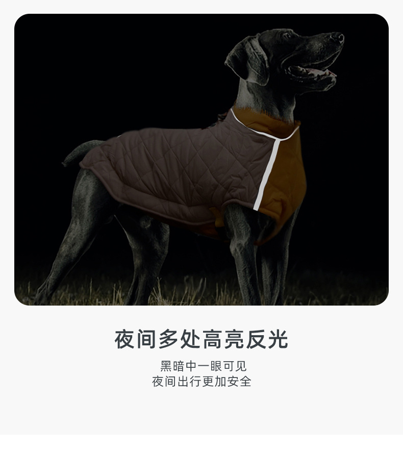 New pet clothing for autumn and winter, reflective and warm pet cotton-padded clothes, thickened dog clothes, pet supplies wholesale 689 pic 7