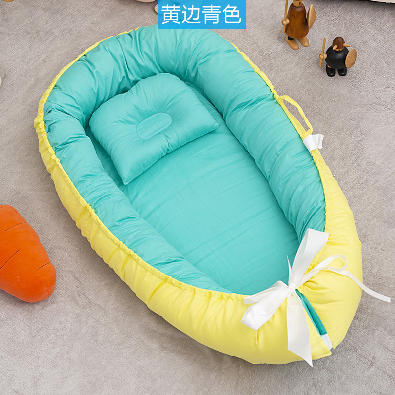 Cross-border exclusive folding, detachable and washable portable anti-pressure crib, midbed bionic fully detachable baby pillow crib pic 59