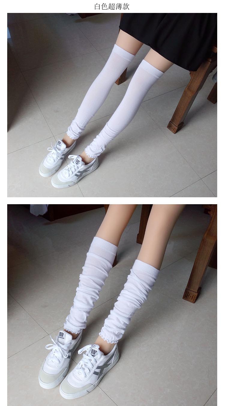 Spring and summer ultra-thin transparent sun protection thigh-high socks, knee-length knitted yoga, dance, cycling socks, air-conditioned room warmth and leg protection pic 18