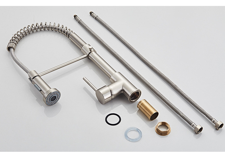 Foreign trade copper telescopic universal faucet spring faucet extender pressure-increasing rotating anti-splash faucet pic 25