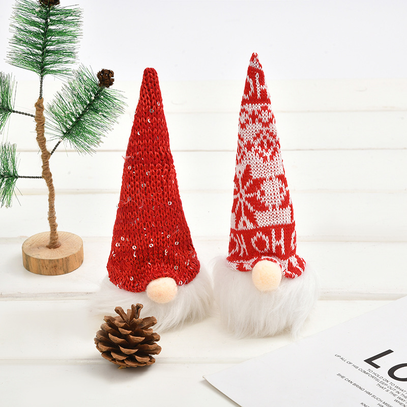 Cross-border new Christmas products: Warm, glowing, faceless old man Forest Elf pendant, Christmas tree decoration prop pic 11