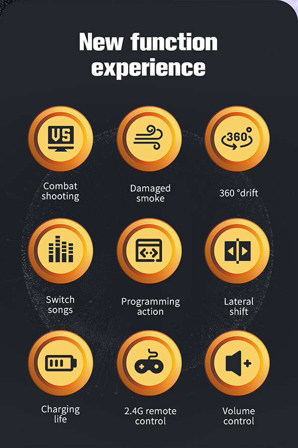 跨境专供遥控红外线对战侧行坦克攀爬车喷雾灯光音乐2.4G充电玩具详情2