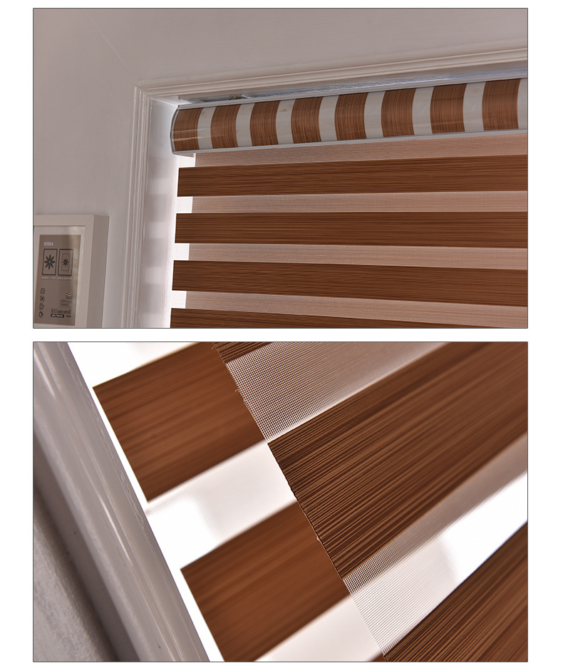 Ready-made light-blocking soft gauze curtains, non-perforated Venetian blinds, light-blocking and waterproof engineering curtains, restaurant roller blinds pic 12