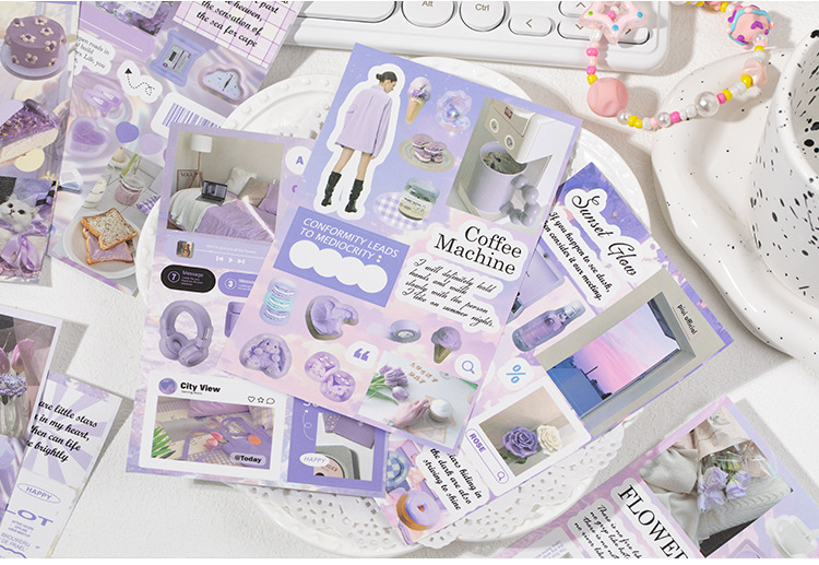 语闲切模贴纸书 漫游未完结系列 盐系古早风素材手帐谷子咕卡拼贴详情4