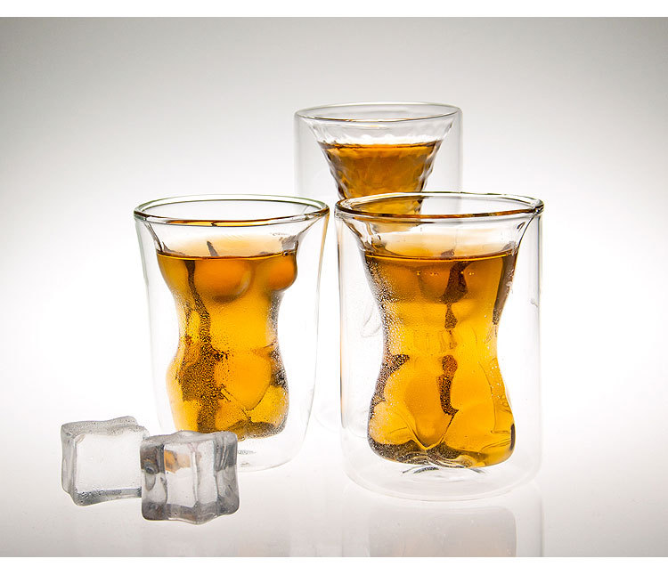 创意双层威士忌鸡尾酒杯个性香槟洋酒杯美人鱼造型啤酒杯白酒杯详情2