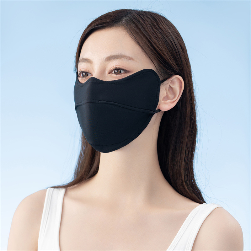 夏季冰丝防晒口罩女防紫外线护眼角立体防尘透气薄款户外面罩批发详情16
