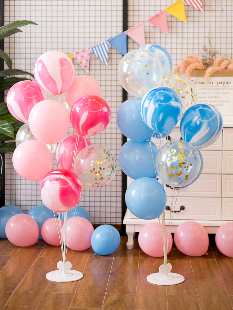 桌飘支架气球立柱结婚婚房场景布置地飘路引汽球底座婚庆用品详情4