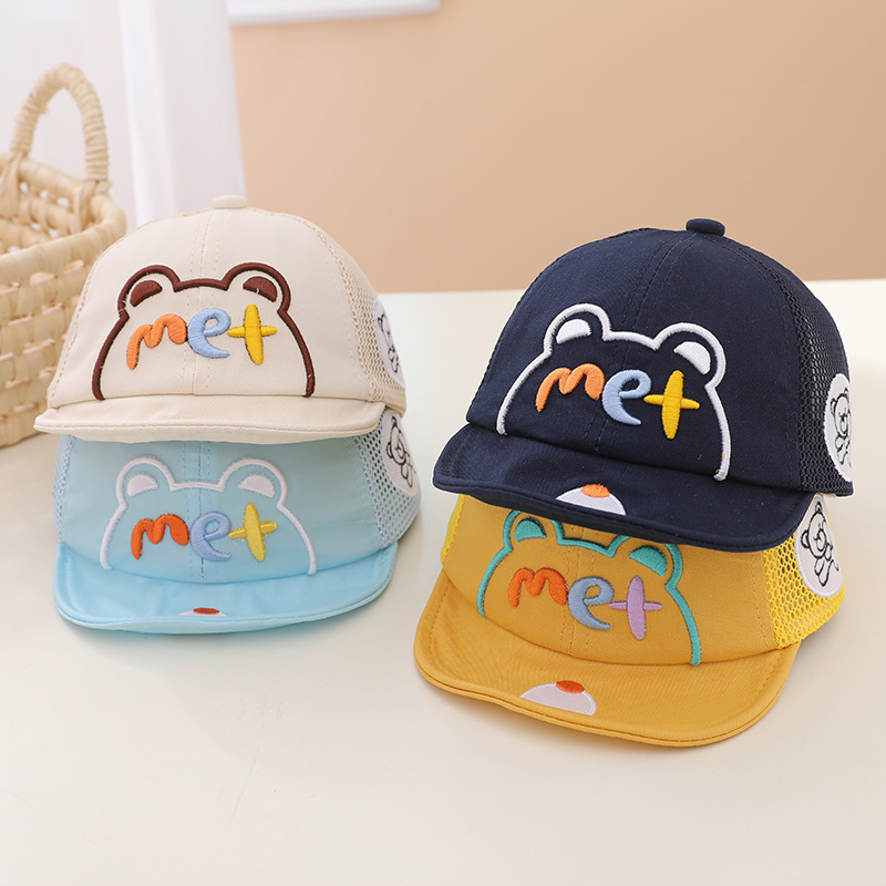 Sombrero de bebé verano slim duck tongue recién nacido bebé sombreado de verano chico sol niños protección solar malla gorro pic 3