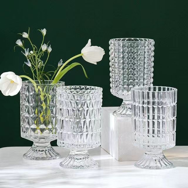 Nordic InS-style valley vase, irregular glass vase, high-end home living room decoration flower arrangement pic 15