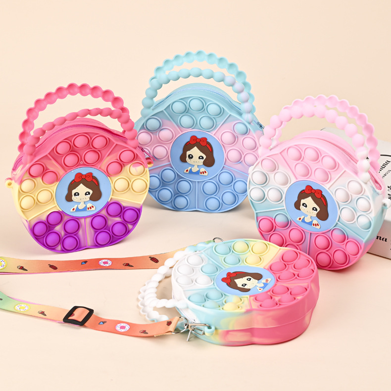 2023新款儿童花型手提单肩斜挎包卡通迷你可爱泡泡包硅胶手提零钱详情3