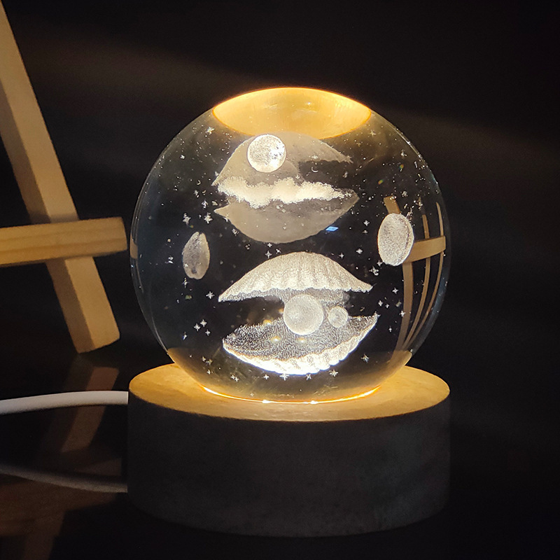 3D inlaid luminous crystal ball decorative item pic 7