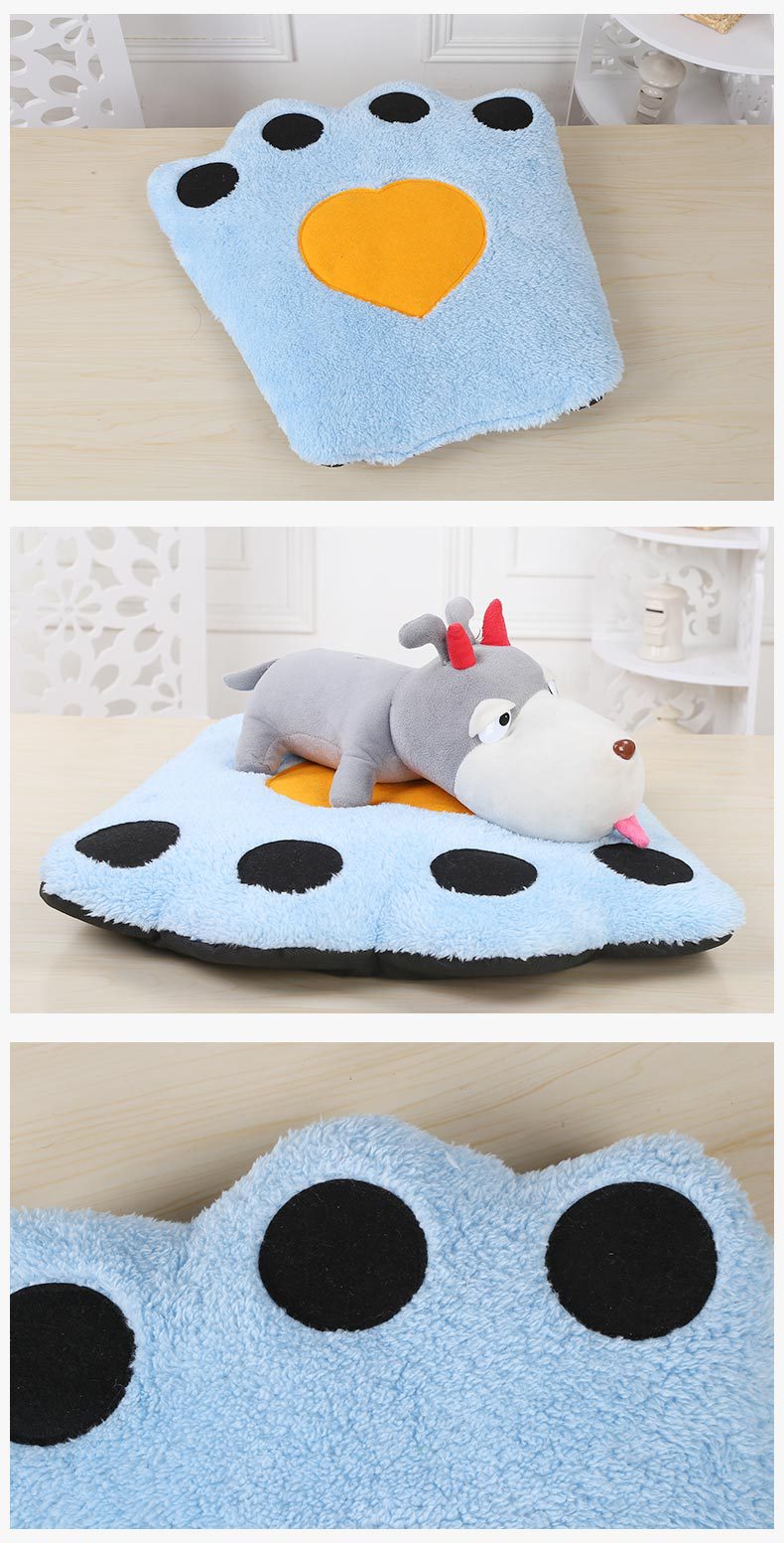 A set of three pieces of creative and stylish foot pet bed MATS with printed seat cushions, comfortable Samoyed husky dog bed MATS pic 7