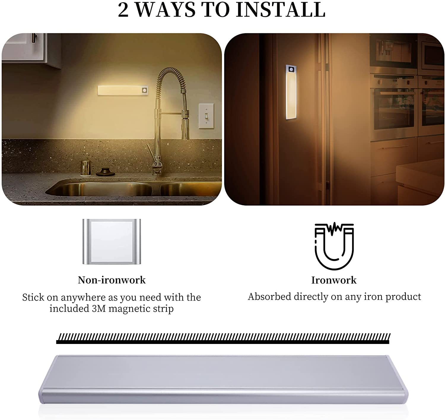 Smart human-sensing night light, home corridor, bedroom, wardrobe, toilet, light-controlled charging, staircase, sound-controlled bedside lamp pic 8