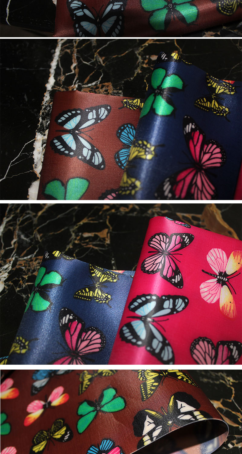 Colorant printing, colored butterfly printing, foam printing fabric, pvc foam coating pic 2