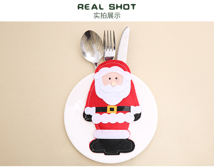 Wholesale of new Christmas decorations, new Santa Claus knife and fork sets, Christmas desktop cartoon tableware, knife and fork bags pic 19