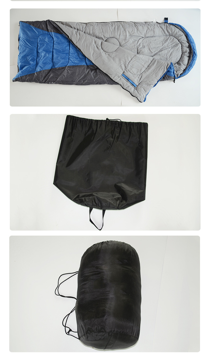 【 Reach Out Sleeping Bag 】 Polyester warm envelope-style cap sleeping bags in different colors, reach out warm sleeping bags in stock pic 11