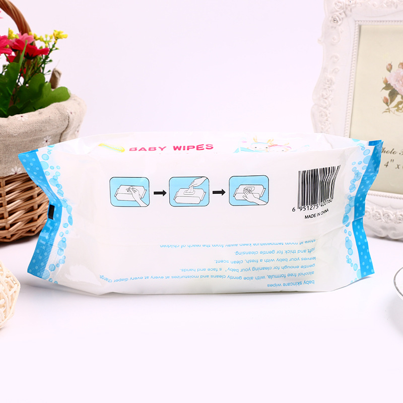 跨境外贸 婴儿手口湿巾80抽便携式宝宝新生儿童湿纸巾现货批发详情8