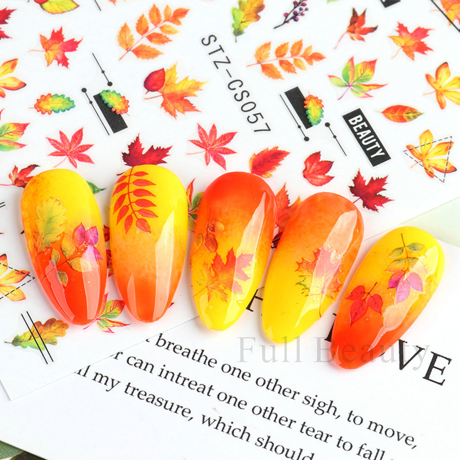 Cross-border new nail stickers Summer Maple Leaf Series Nail stickers Back Adhesive Nail stickers Wholesale Nail Stickers Nail Stickers pic 4