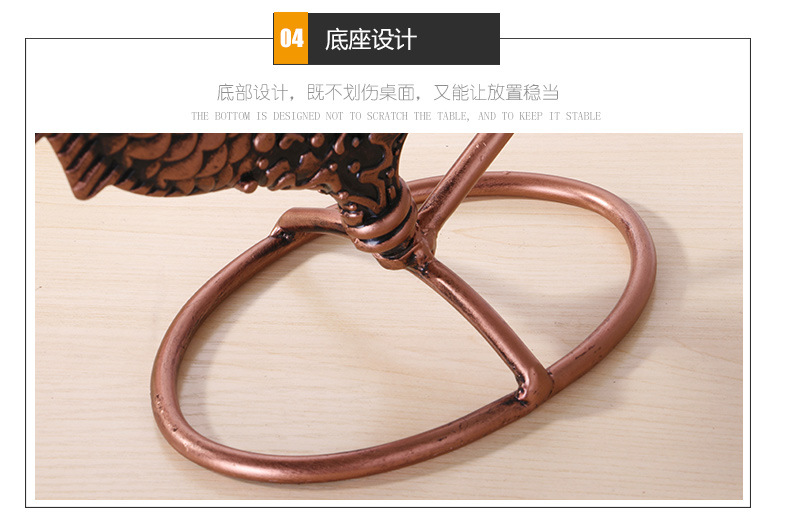 欧式创意形状红酒架 铁艺酒架稳固摆件 葡萄酒架 红酒架 鱼形酒架 桌面摆台 酒吧用品 酒店用品 创意酒架 红酒摆台 红酒详情7