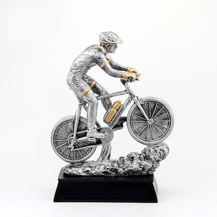 Triathlon cycling competition trophies, resin craft gifts, racing award prizes, manufacturers, custom engraving pic 1