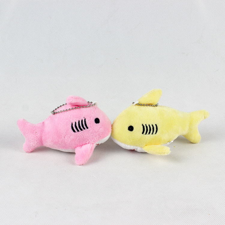 Plush toy manufacturer wholesale shark pendants, Marine animal shark dolls, 10cm cartoon little shark gifts pic 3