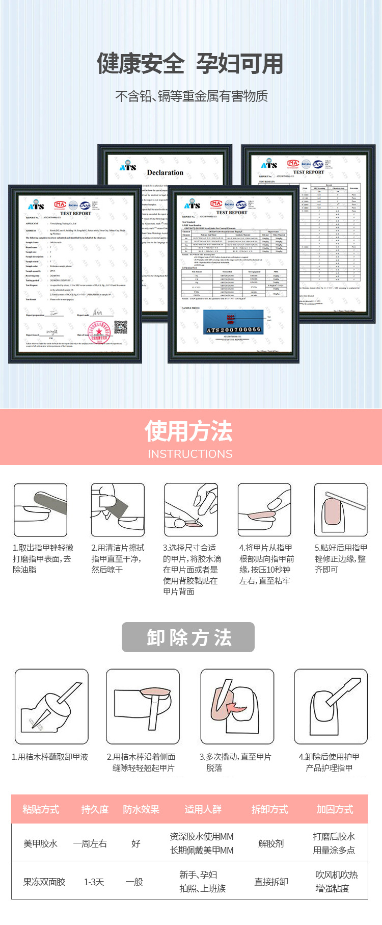 Butterfly Ice Transparent nail Art Crystal Small Diamond Aurora Transparent Blue Diamond Style Fake Nail Factory Direct Sales Finished product wholesale Nail Exclusive Export Exclusive Export Exclusive Supply pic 23